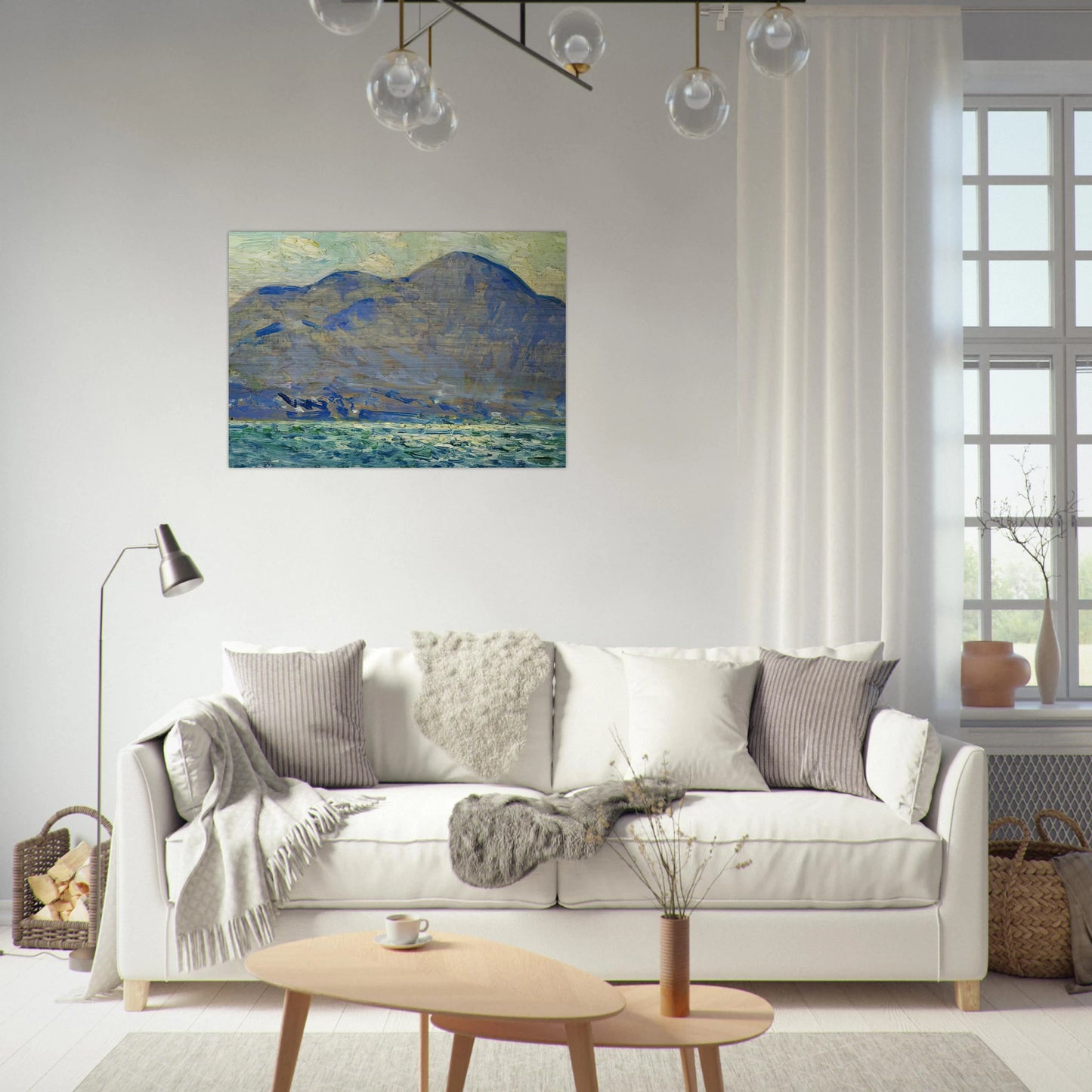 Mt. Beacon at Newburgh - Childe Hassam Brushed Aluminum Print - 70x100 cm / 28x40 inches | Childe Hassam Aluminum Print | Childe Hassam Prints