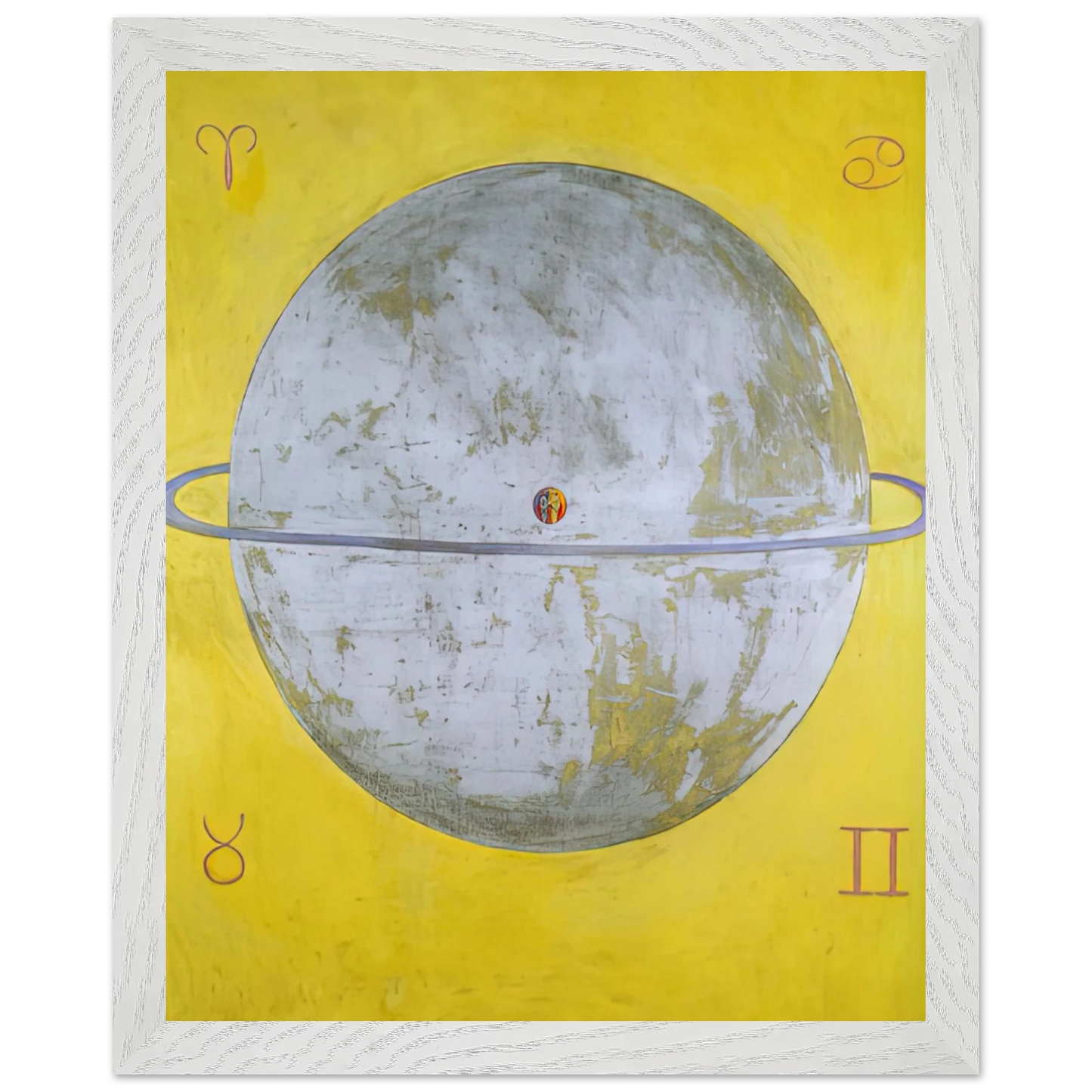 Hilma af Klint - THE DOVE NR 12 1915 Wall art - 50x70 cm / 20x28 inches - Premium Wooden Framed Poster With Fine Art Paper-canvas - Black frame