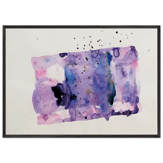 Untitled  SF76-175  - Sam Francis 70x100 cm / 28x40 inches Framed Art Print – Black Wooden Frame