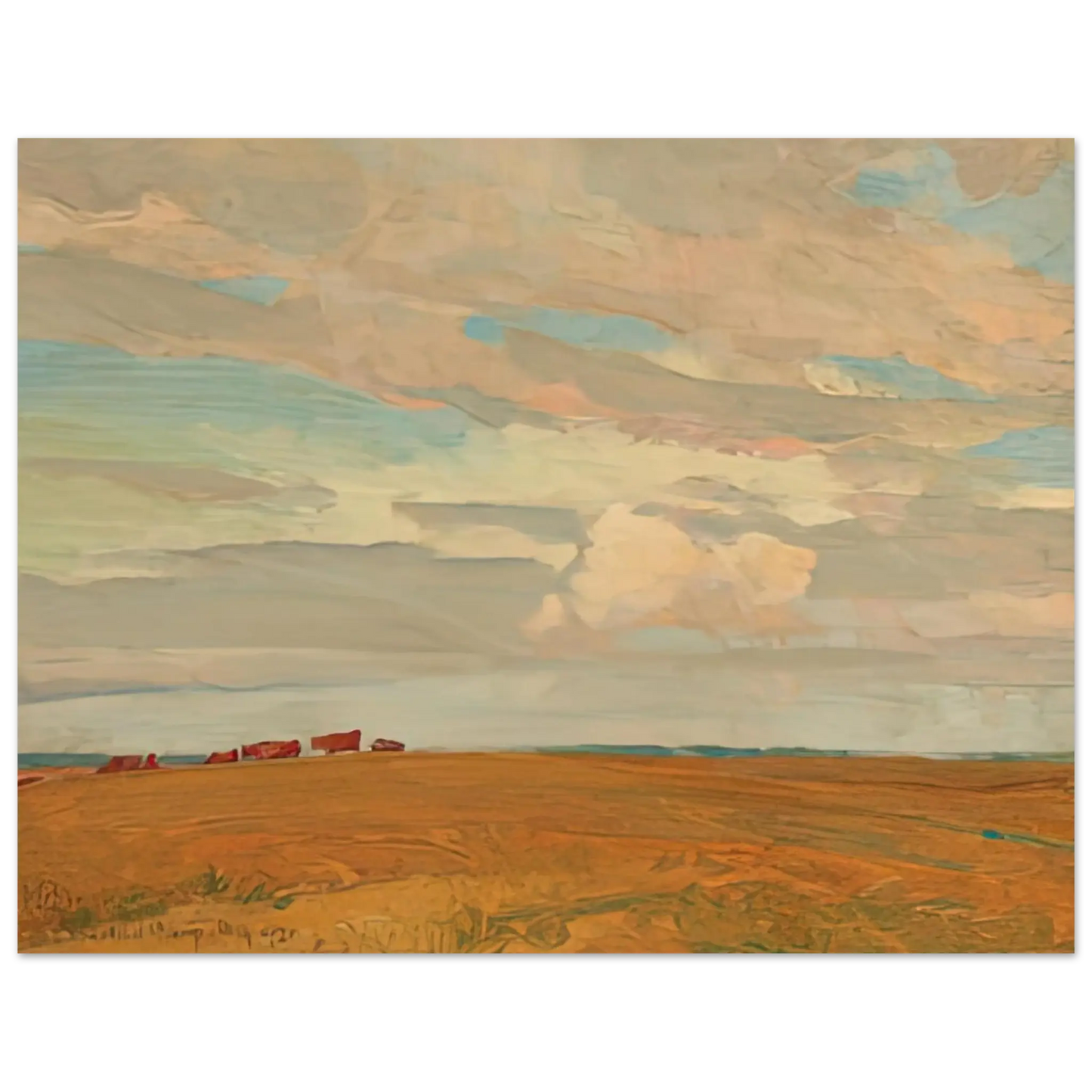 Maynard Dixon - PRAIRIE SAND HILL CAMP MAY 1921 1921 Wall art - 27x35 cm / 11x14 Inches - Premium Wooden Framed Poster With Fine Art Paper - White frame