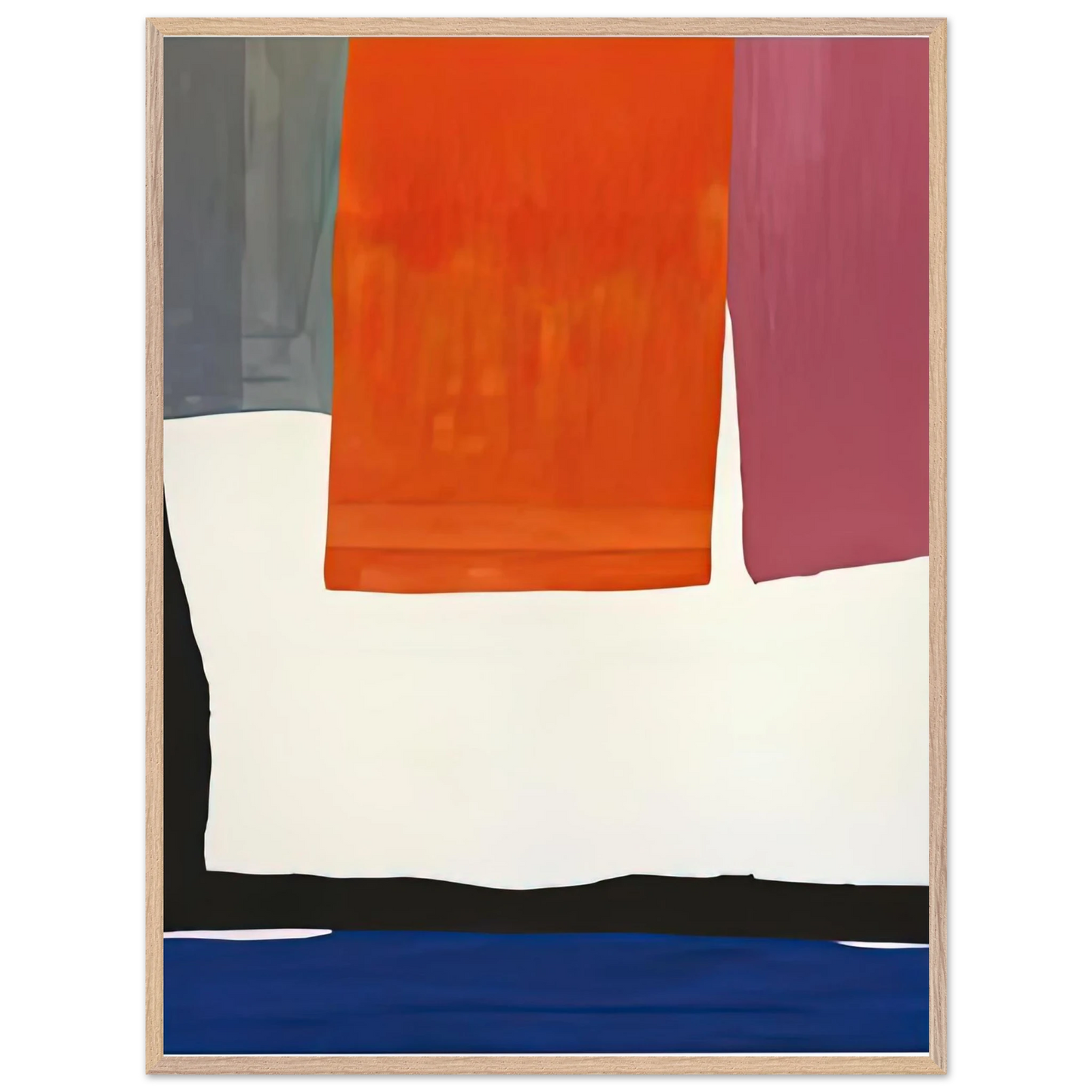 Helen Frankenthaler - The Human Edge, 1967- Wall Art - 21x29.7 cm / 8x12" - Premium Wooden Framed Poster With Fine Art Paper-canvas - Wood frame