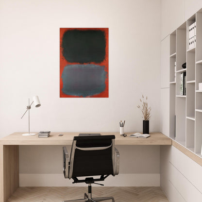 Untitled Gray, Gray on Red - 1968 - Mark Rothko Brushed Aluminum Print - 70x100 cm / 28x40 inches | Mark Rothko Aluminum Print | Mark Rothko Prints
