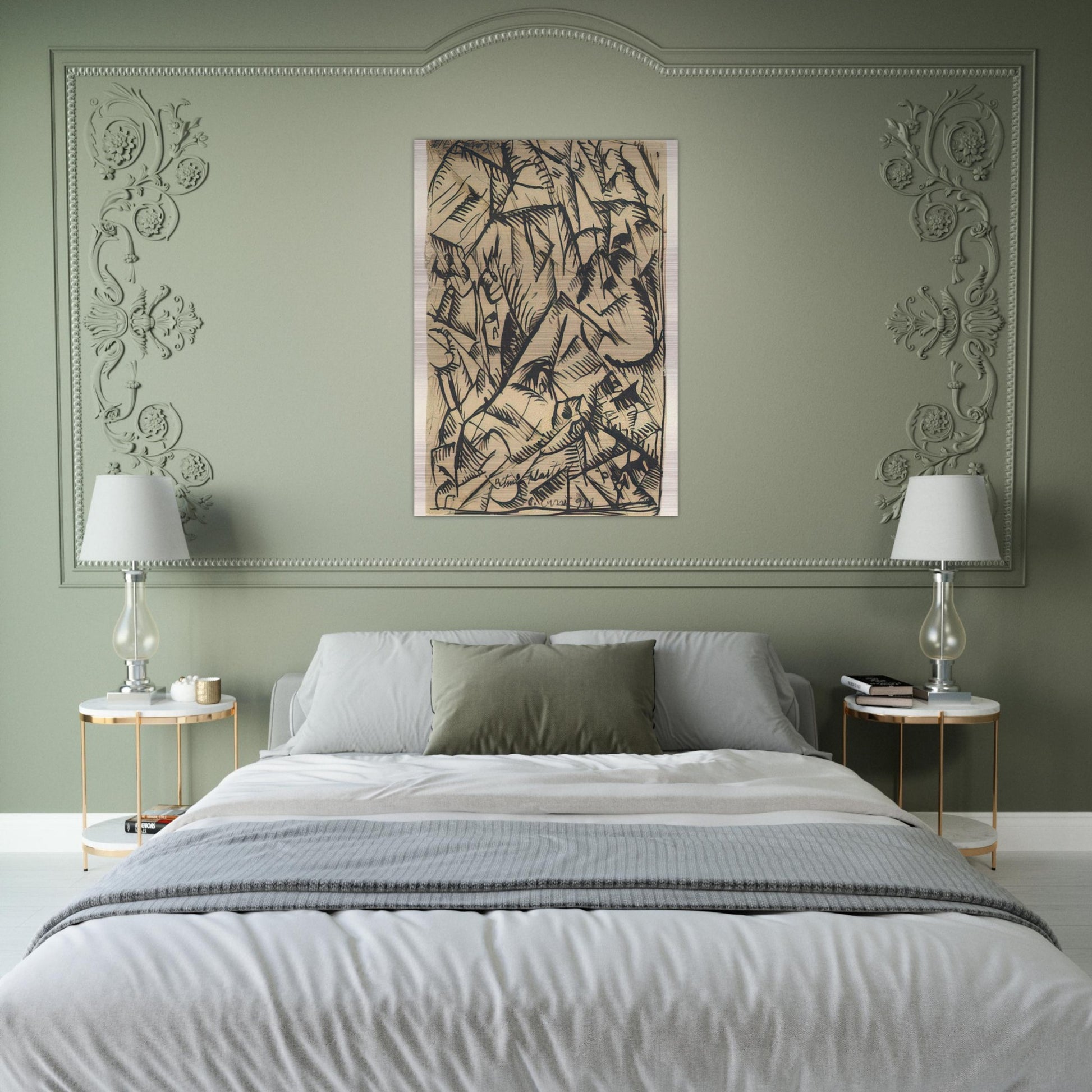 RITMI PLASTICI 1911 - Carlo Carra Brushed Aluminum Print - 70x100 cm / 28x40 inches | Carlo Carra Aluminum Print | Carlo Carra Prints