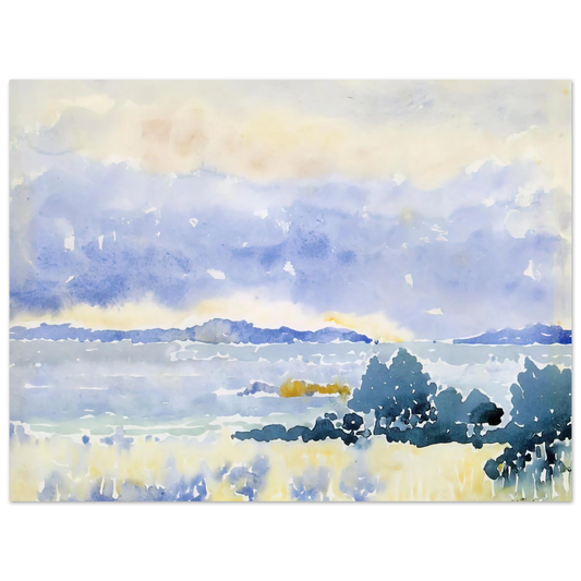Henri-Edmond Cross - Land by the Sea  75x100 cm / 30x40inches Fine Art Poster