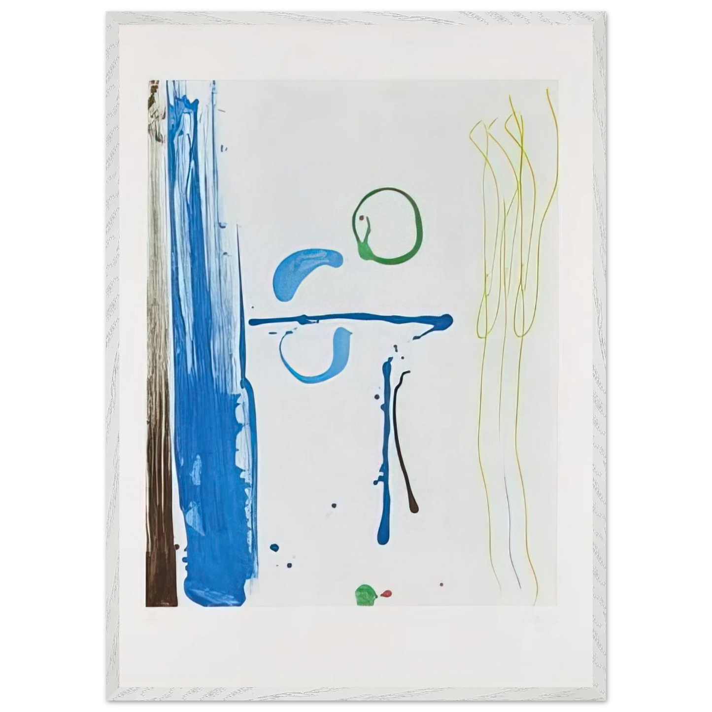 Helen Frankenthaler - Sunshine After Rain - 1987 Wall art - 50x50 cm / 20x20 inches - Premium Wooden Framed Poster With Fine Art Paper-canvas - Wood frame