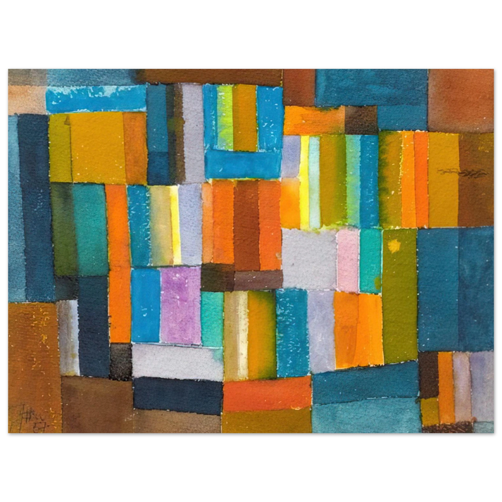 Johannes Itten - Composition in Orange and Blue-Green - 1957  75x100 cm / 30x40inches Fine Art Poster