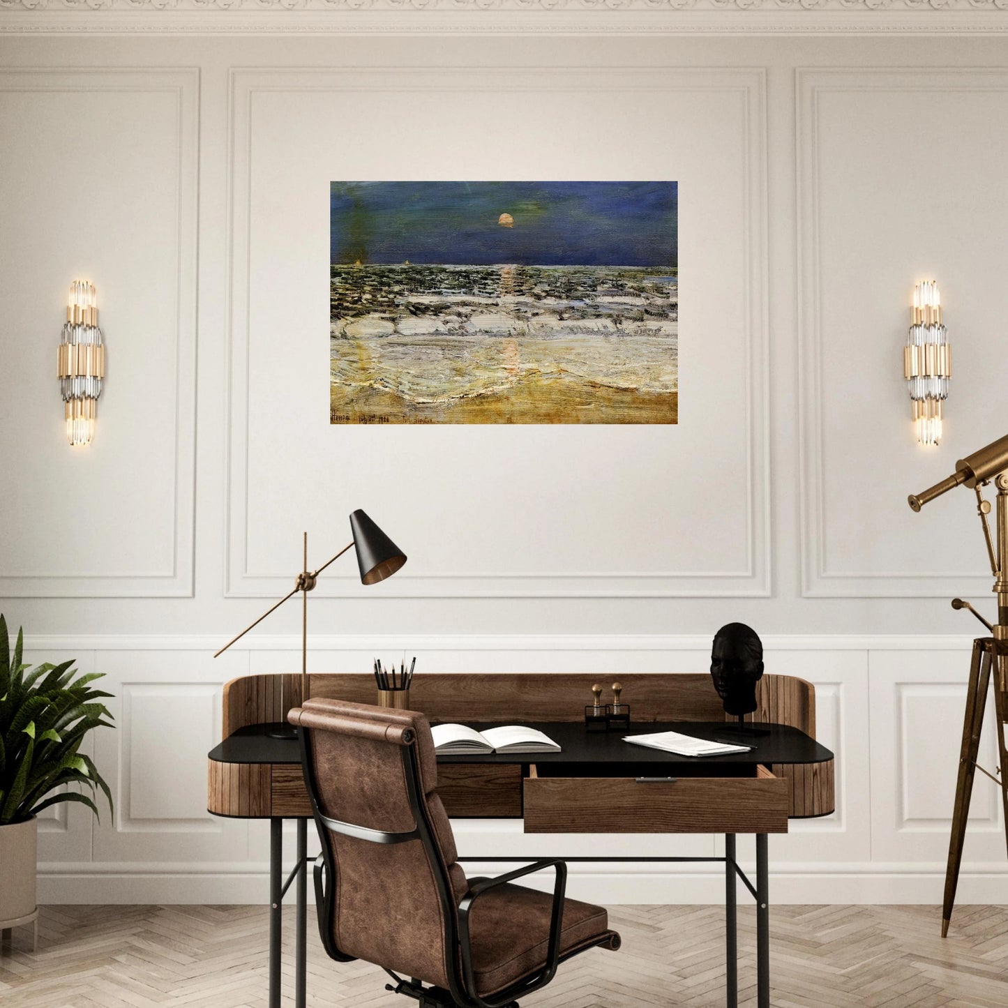 East Hampton - Childe Hassam Brushed Aluminum Print - 70x100 cm / 28x40 inches | Childe Hassam Aluminum Print | Childe Hassam Prints