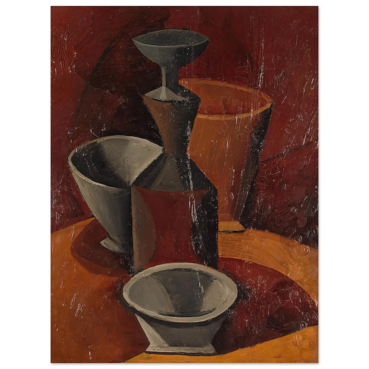 Pablo Picasso - Pitcher and Bowls - 1908  75x100 cm / 30x40inches Fine Art Poster