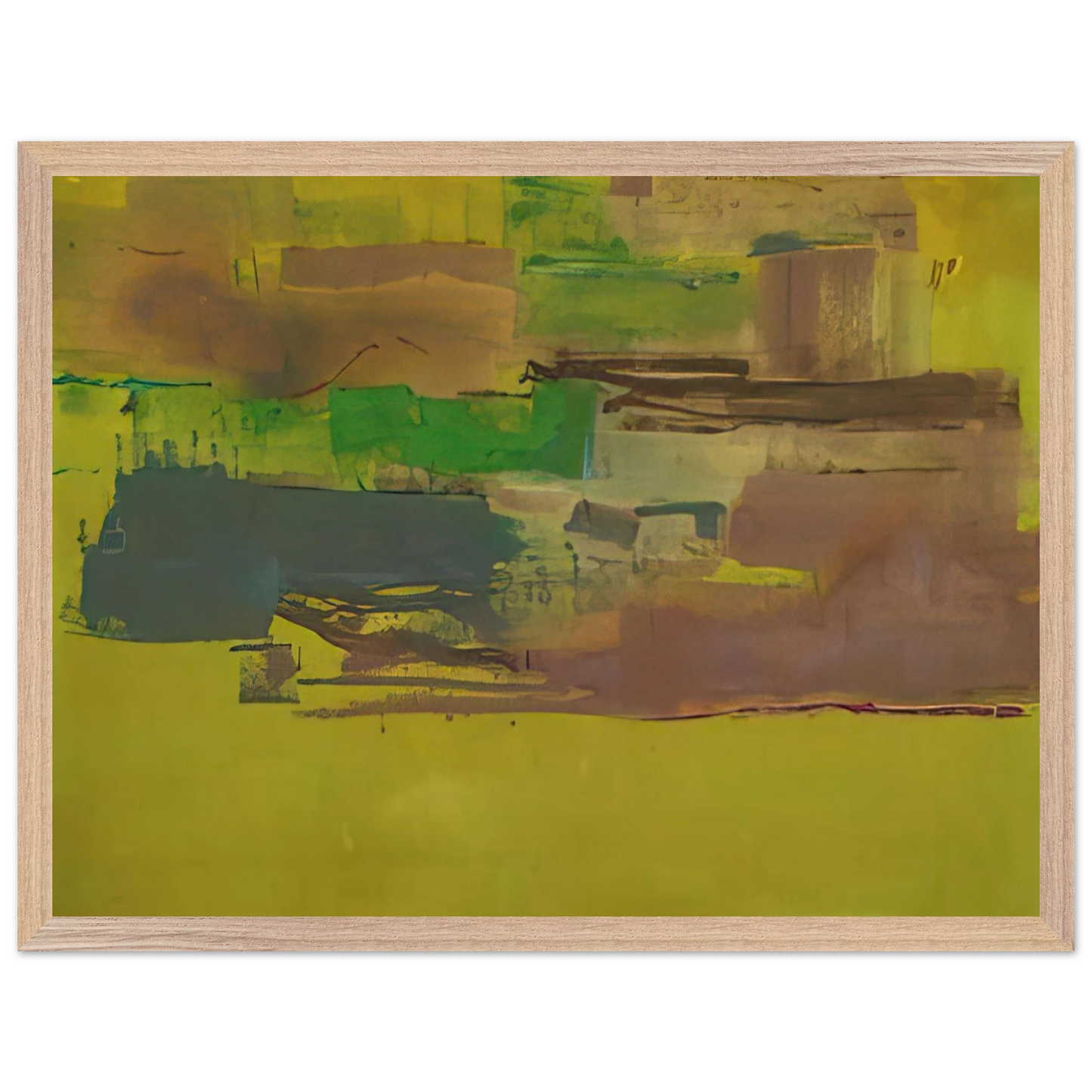 Helen Frankenthaler - August Deep - 1978 Wall art - 60x90 cm / 24x36 inches - Premium Wooden Framed Poster With Fine Art Paper-canvas - White frame