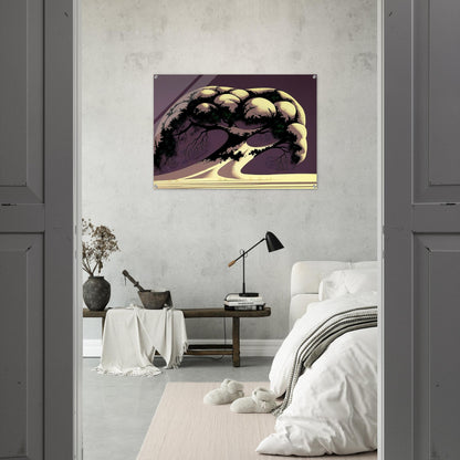 Snow Tree - Eyvind Earle Acrylic Print - 70x100 cm / 28x40″ inches | Eyvind Earle Wall Art | Eyvind Earle Prints