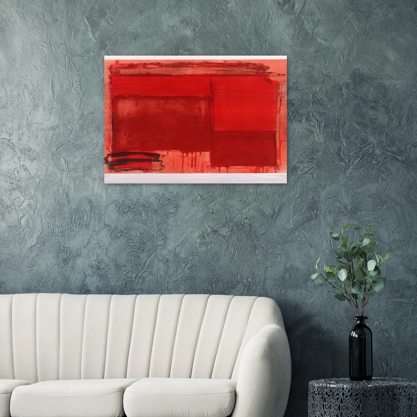 Tembi - 1980 - John Hoyland Brushed Aluminum Print - 70x100 cm / 28x40 inches | John Hoyland Aluminum Print | John Hoyland Prints