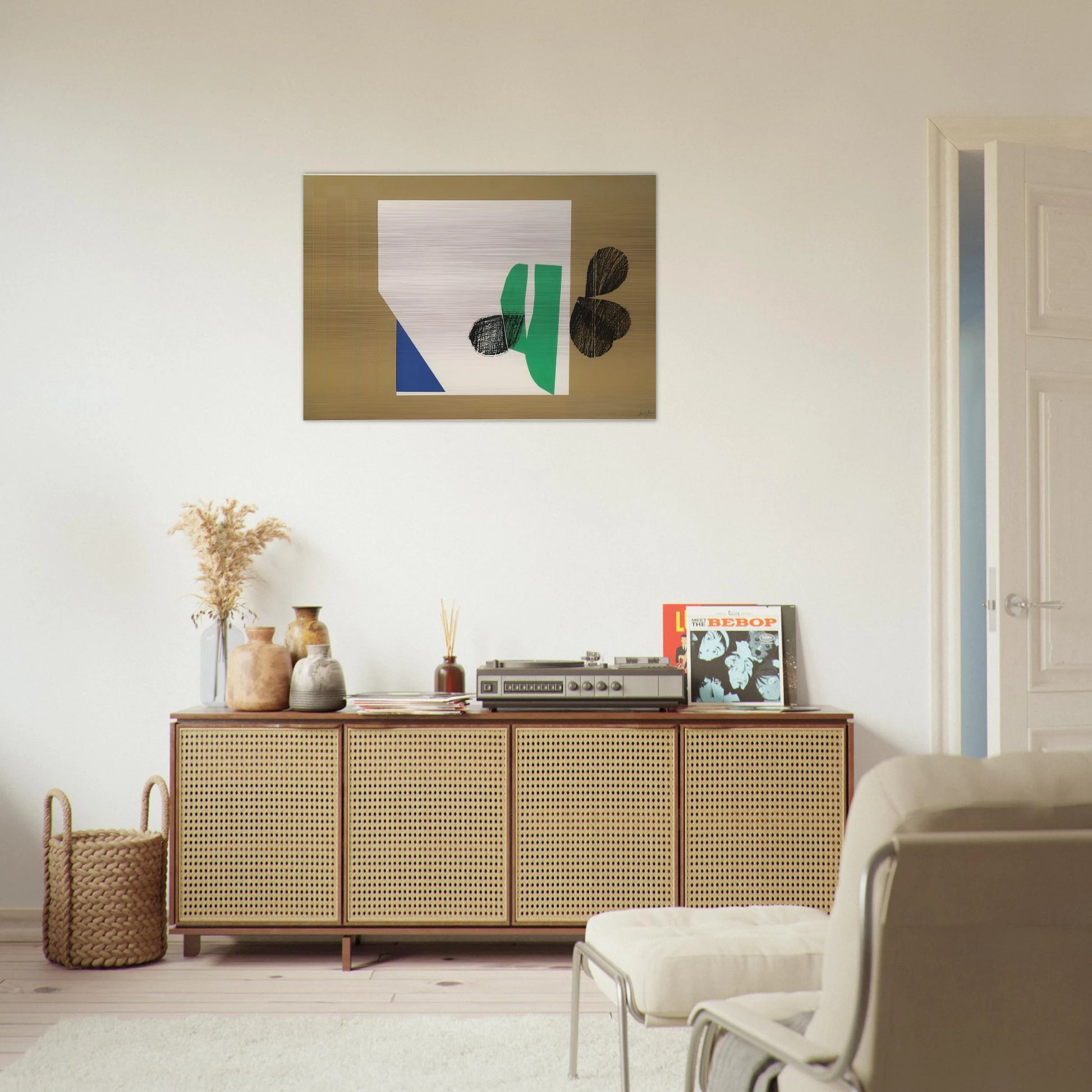 Enter Laughing - 1964 - Howard Hodgkin Brushed Aluminum Print - 70x100 cm / 28x40 inches | Howard Hodgkin Aluminum Print | Howard Hodgkin Prints