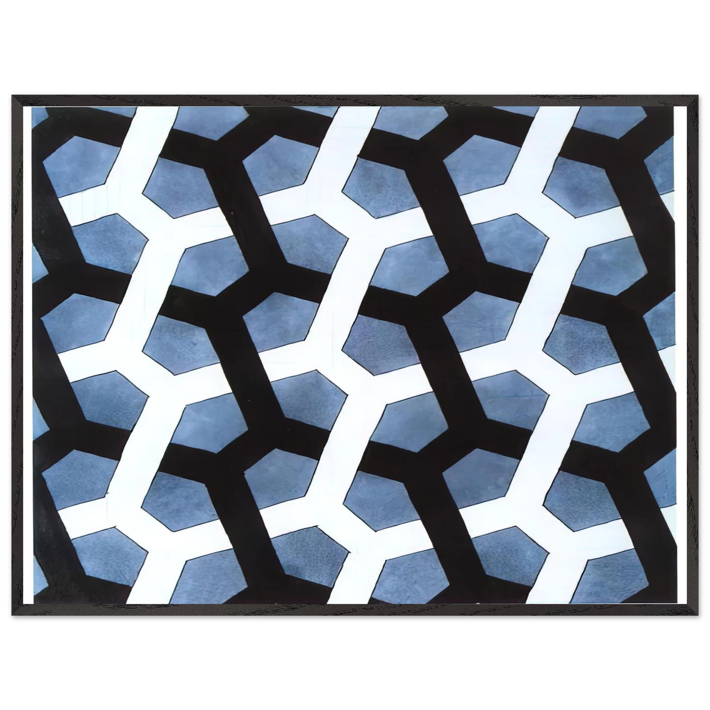 MC Escher - INTERLACED HEXAGON Wall Art - 60x80 cm / 24x32 inches - Fine Art Poster-canvas - -