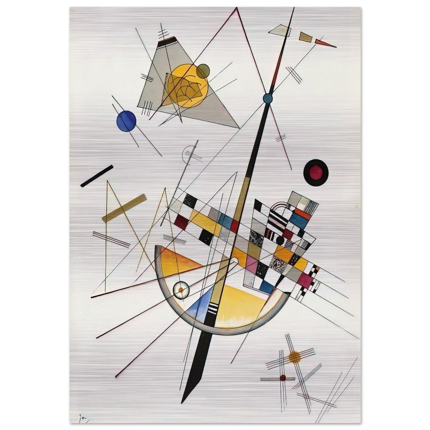 DELICATE TENSION NO 85 1923 - Wassily Kandinsky Brushed Aluminum Print - 70x100 cm / 28x40 inches | Wassily Kandinsky Aluminum Print | Wassily Kandinsky Prints