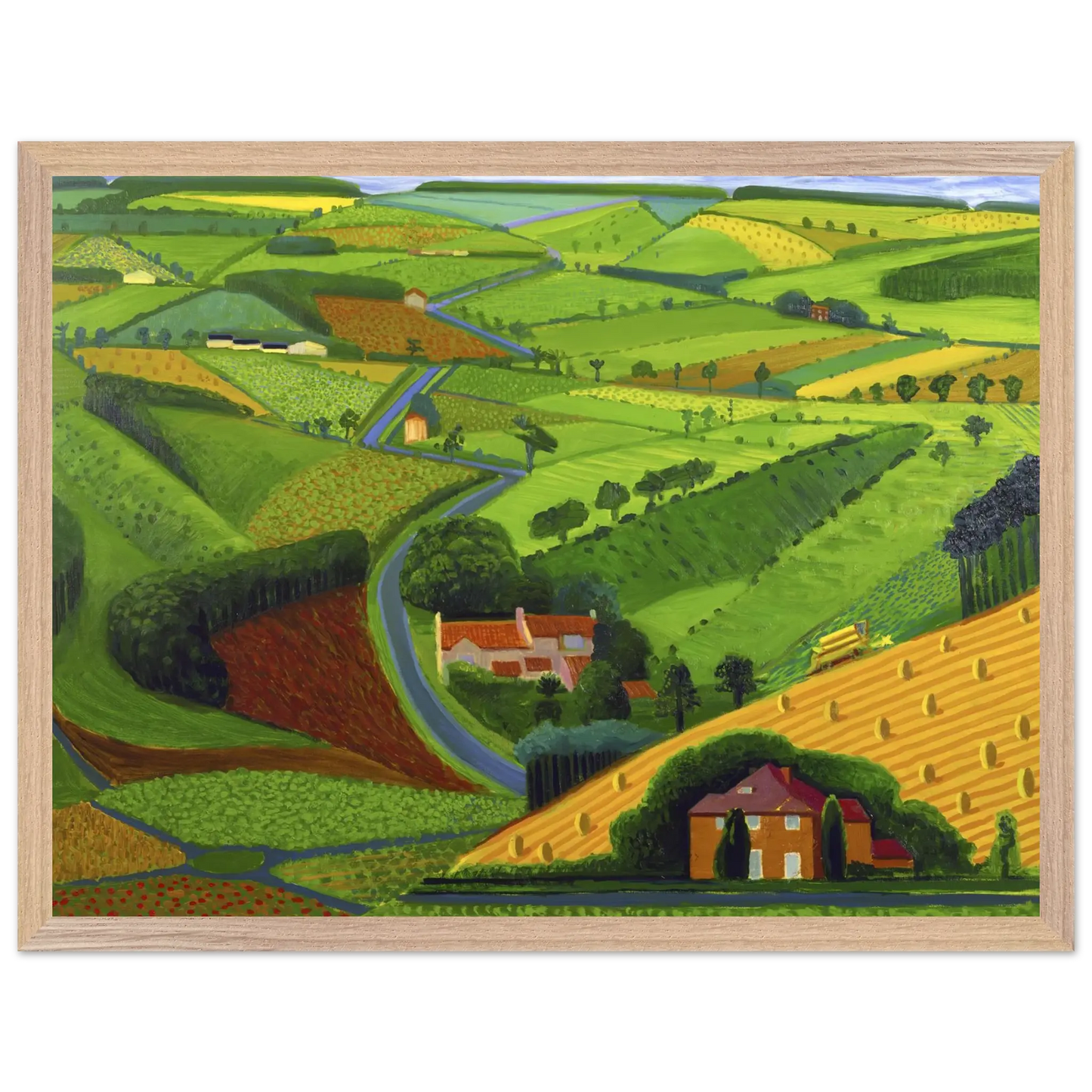 David Hockney - David Hockney Wall art - A3 (29.7 x 42  cm) - Premium Wooden Framed Poster With Fine Art Paper - Black frame