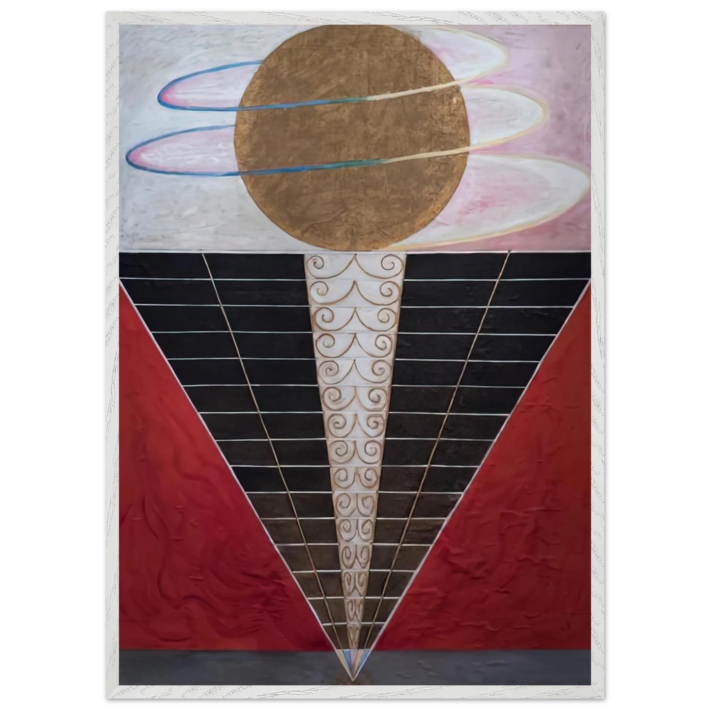 Hilma af Klint - ALTARPIECE NO 2 1915 Wall art - 40x50 cm / 16x20 inches - Premium Wooden Framed Poster With Fine Art Paper-canvas - White frame