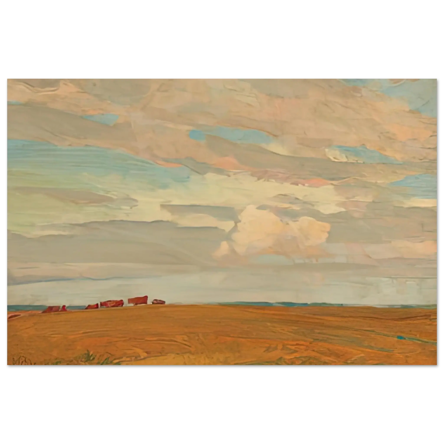 Maynard Dixon - PRAIRIE SAND HILL CAMP MAY 1921 1921 Wall art - 30x45 cm / 12x18 Inches - Premium Wooden Framed Poster With Fine Art Paper - White frame