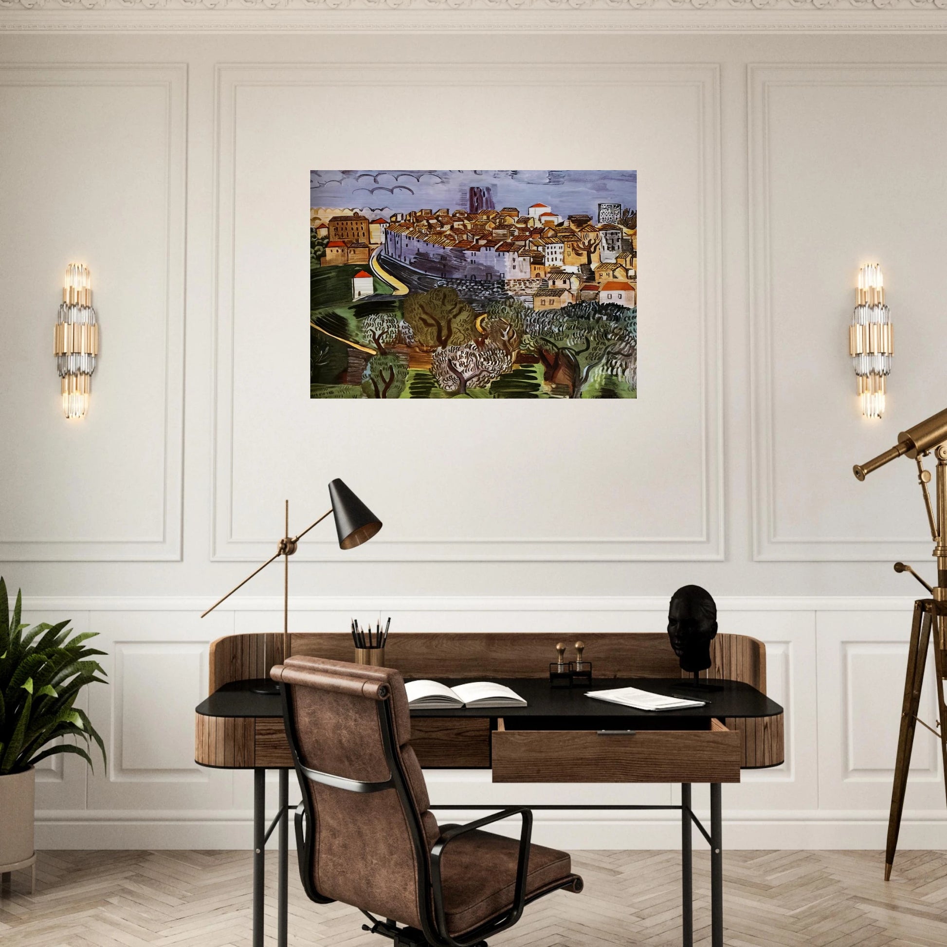VENCE 1923 - Raoul Dufy Brushed Aluminum Print - 70x100 cm / 28x40 inches | Raoul Dufy Aluminum Print | Raoul Dufy Prints