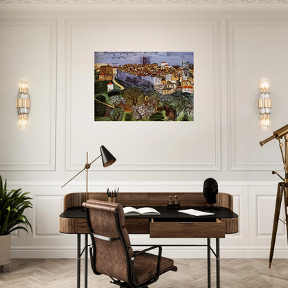 VENCE 1923 - Raoul Dufy Brushed Aluminum Print - 70x100 cm / 28x40 inches | Raoul Dufy Aluminum Print | Raoul Dufy Prints