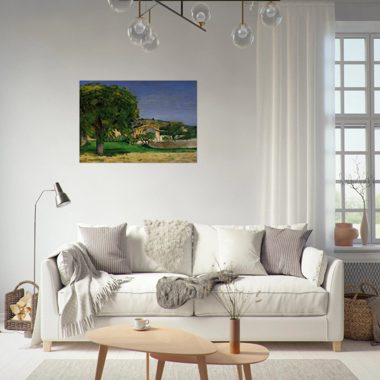 Chestnut Trees and Farmstead of Jas de Bouffin - Paul Cézanne Brushed Aluminum Print - 70x100 cm / 28x40 inches | Paul Cézanne Aluminum Print | Paul Cézanne Prints