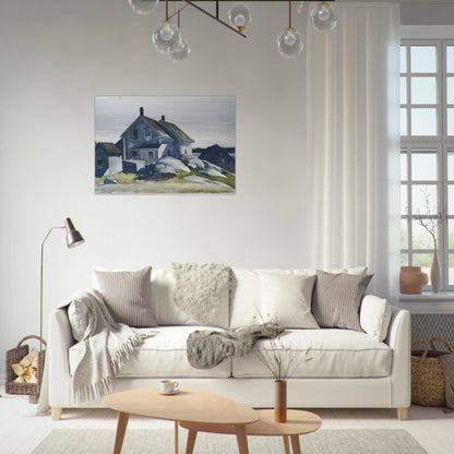 House at the Fort, Gloucester - Edward Hopper Brushed Aluminum Print - 70x100 cm / 28x40 inches | Edward Hopper Aluminum Print | Edward Hopper Prints