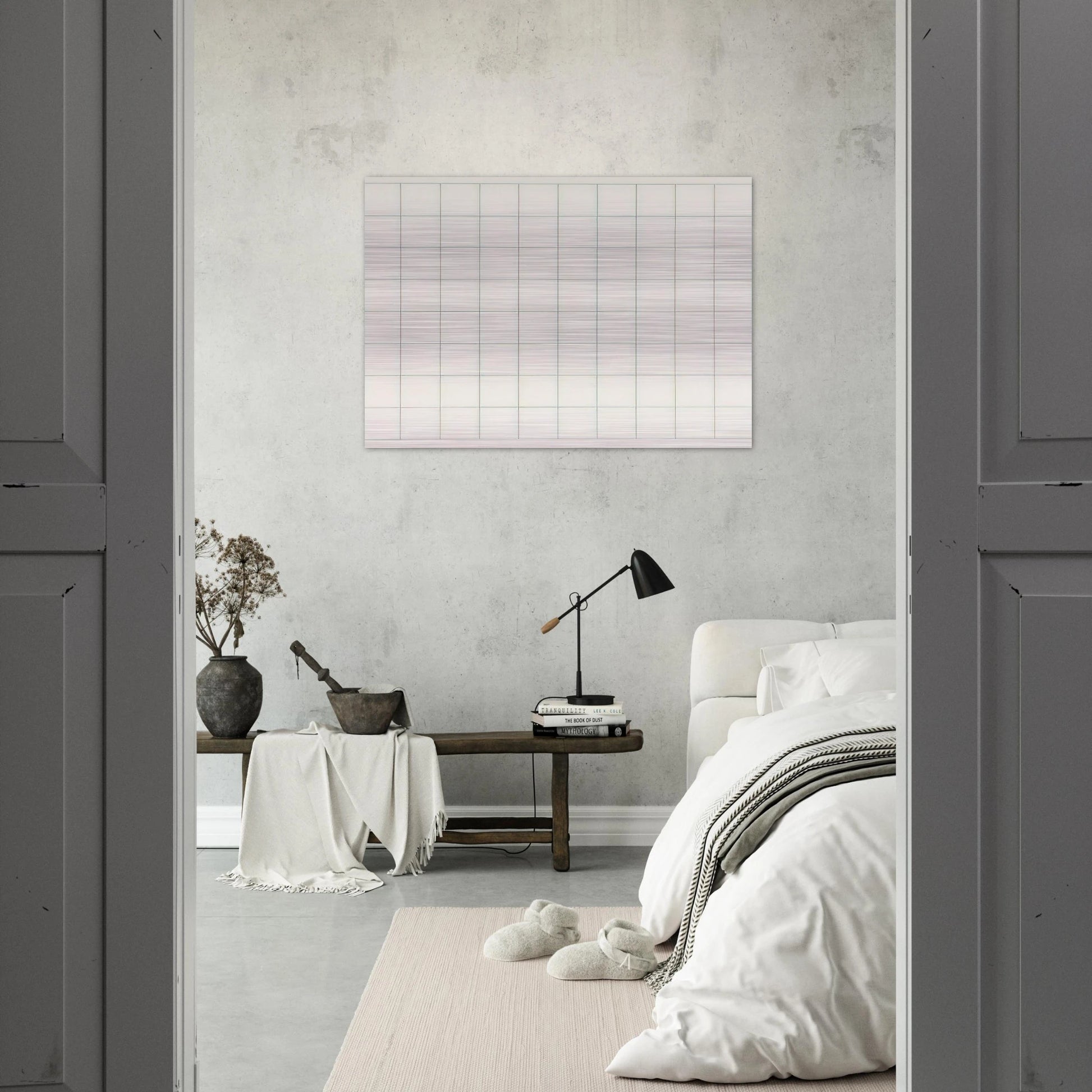 On a clear day, #1 - Agnes Martin Brushed Aluminum Print - 70x100 cm / 28x40 inches | Agnes Martin Aluminum Print | Agnes Martin Prints