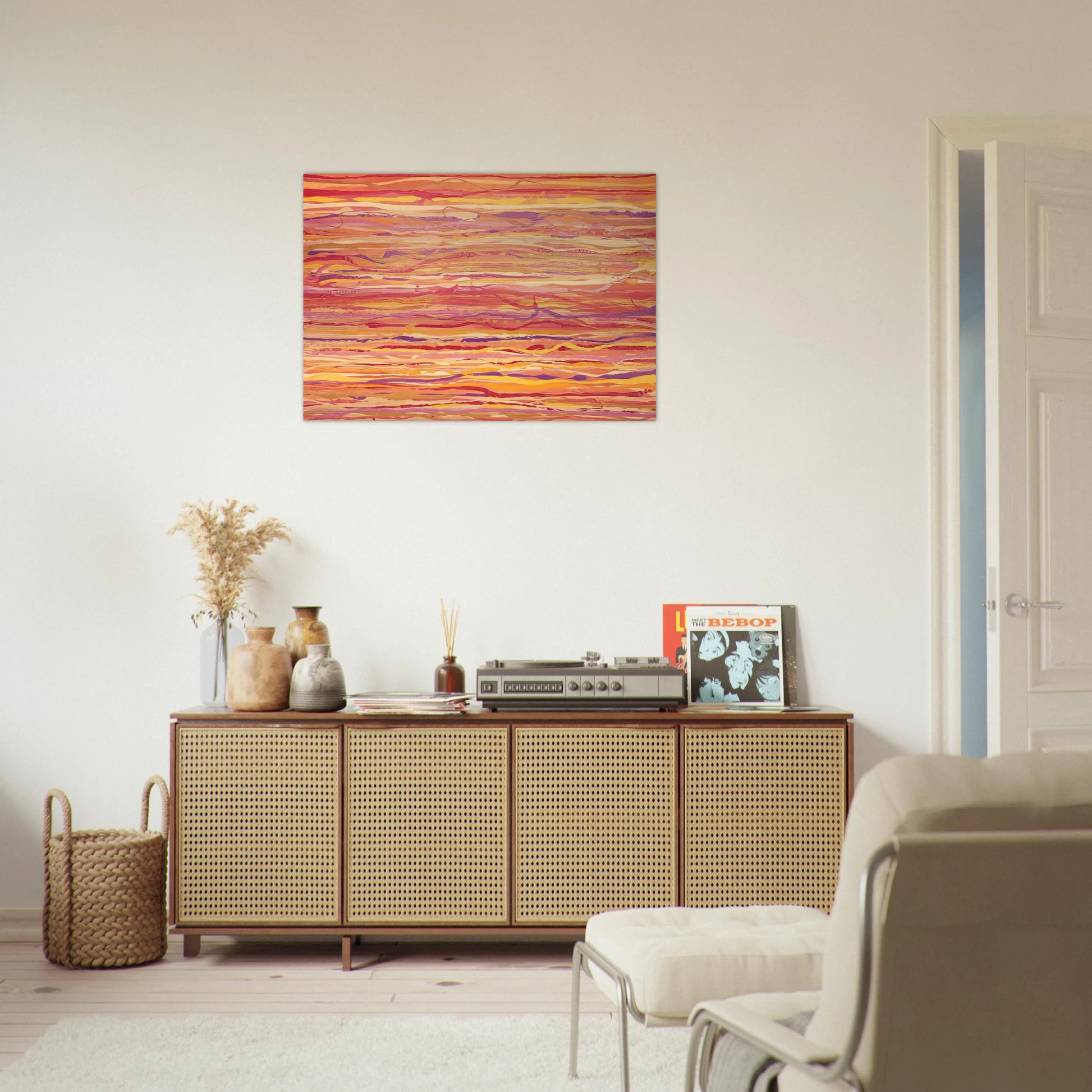 All Over Pour Painting - 1969 - Ronnie Landfield Brushed Aluminum Print - 70x100 cm / 28x40 inches | Ronnie Landfield Aluminum Print | Ronnie Landfield Prints