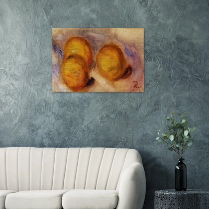 Three Lemons - Pierre-Auguste Renoir Brushed Aluminum Print - 70x100 cm / 28x40 inches | Pierre-Auguste Renoir Aluminum Print | Pierre-Auguste Renoir Prints