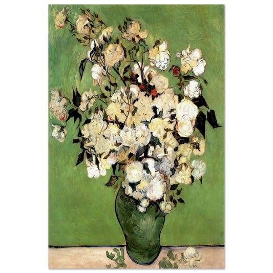 A Vase of Roses - Vincent van Gogh Art Prints - 100x150 cm / 40x60″ inches | Vincent van Gogh Poster | Vincent van Gogh Prints