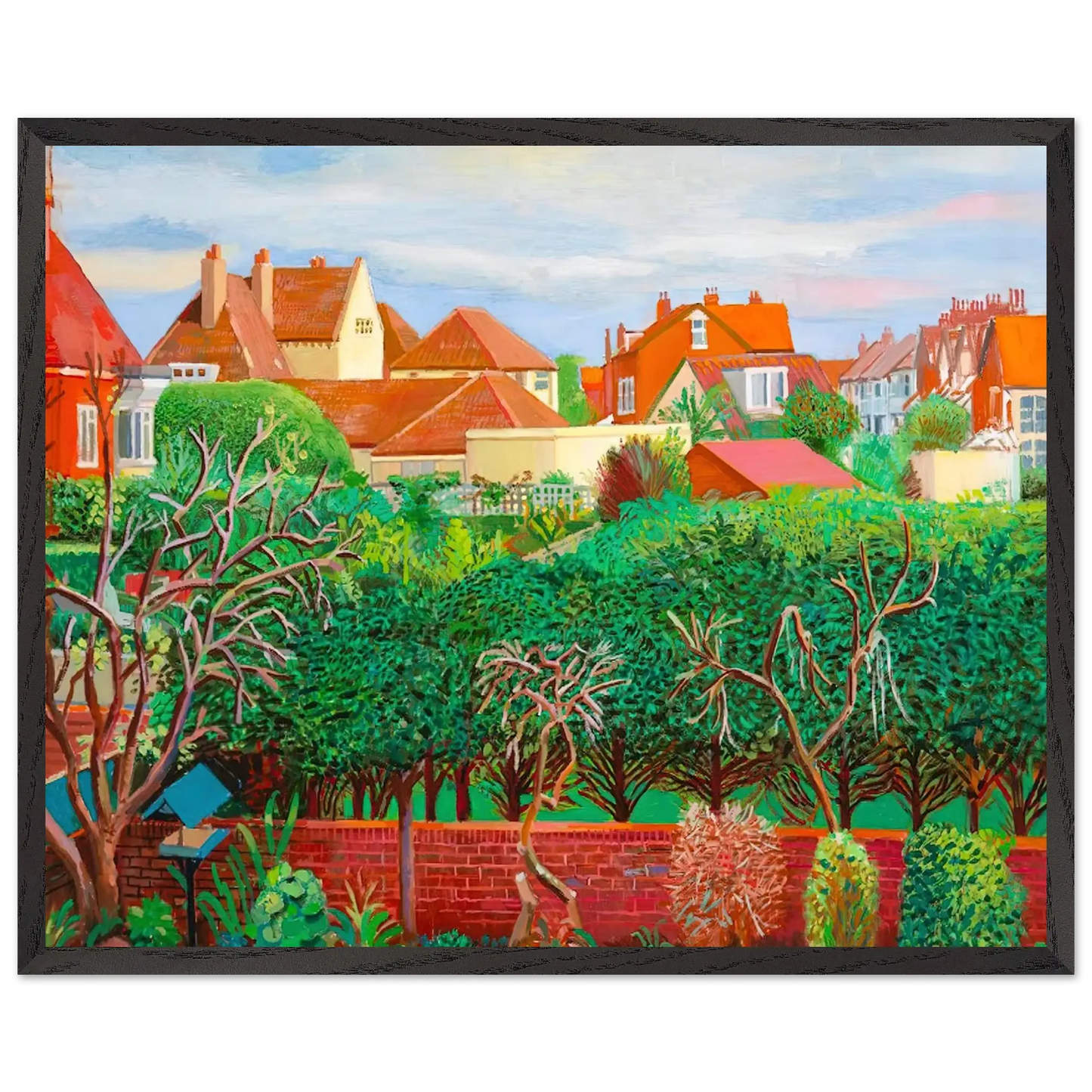 David Hockney - David Hockney Wall art - 45x60 cm / 18x24 Inches - Premium Wooden Framed Poster With Fine Art Paper - Black frame