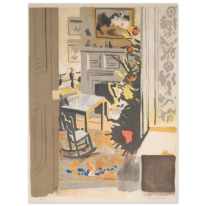Fairfield Porter - THE CHRISTMAS TREE 1971  75x100 cm / 30x40inches Fine Art Poster