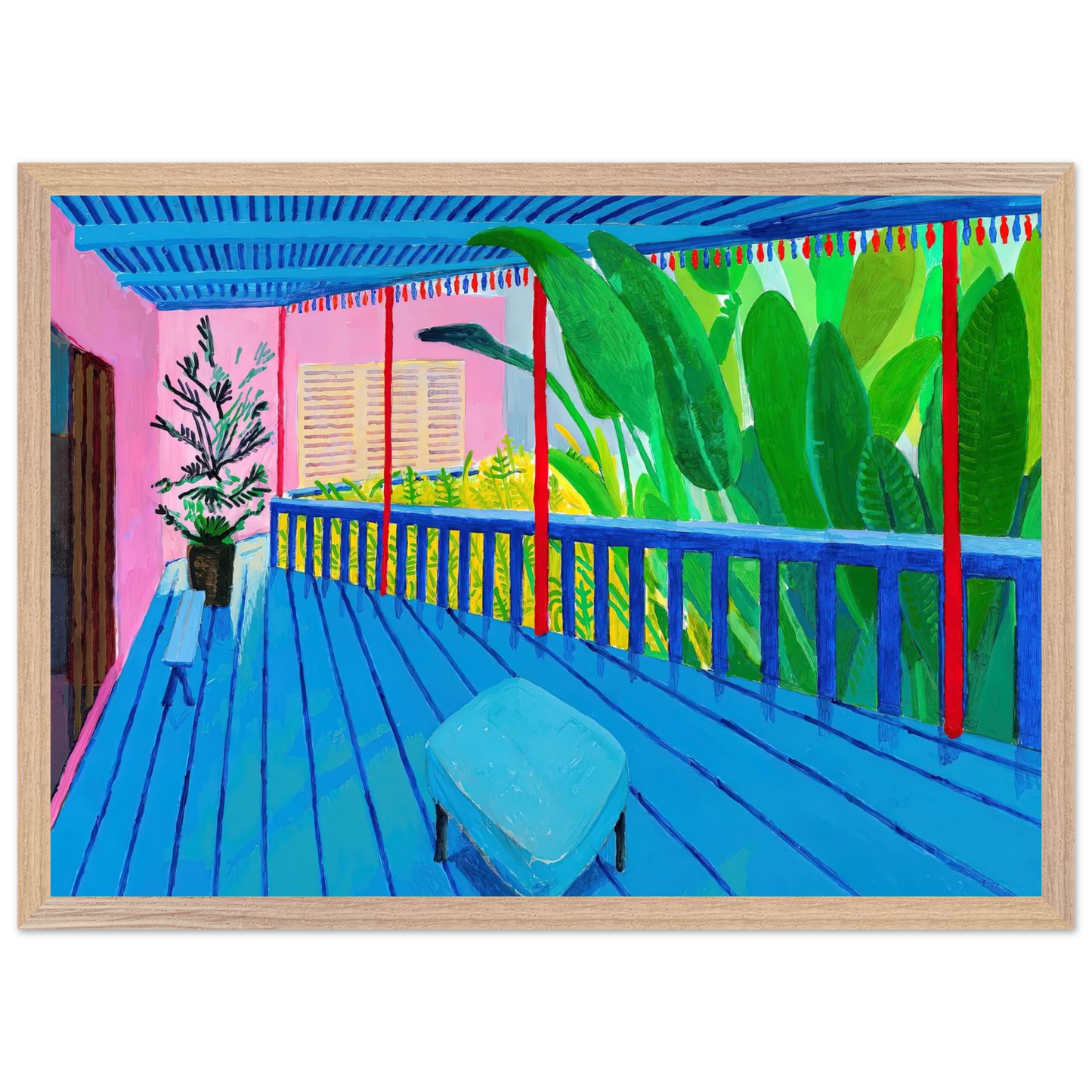 David Hockney - David Hockney Wall art - 30x45 cm / 12x18 inches - Premium Wooden Framed Poster With Fine Art Paper-canvas - Black frame