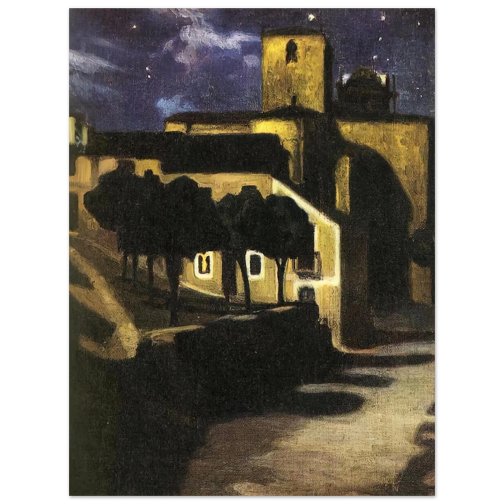 Diego Rivera - NIGHT SCENE IN AVILA 1907  75x100 cm / 30x40inches Fine Art Poster