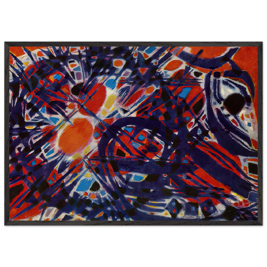 Couronne depines - 1954 - Alfred Manessier 70x100 cm / 28x40 inches Framed Art Print – Black Wooden Frame