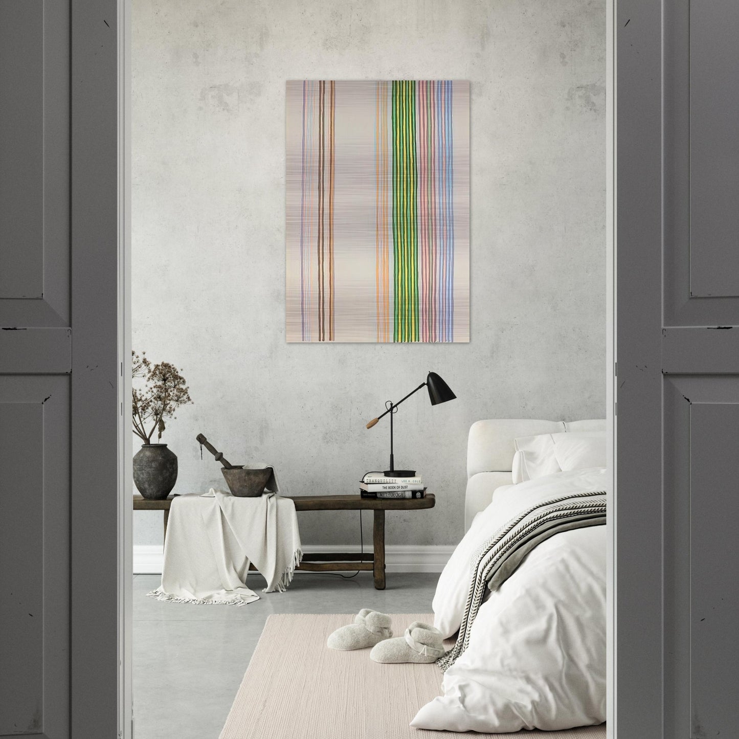Royal Curtain - 1980 - Gene Davis Brushed Aluminum Print - 70x100 cm / 28x40 inches | Gene Davis Aluminum Print | Gene Davis Prints