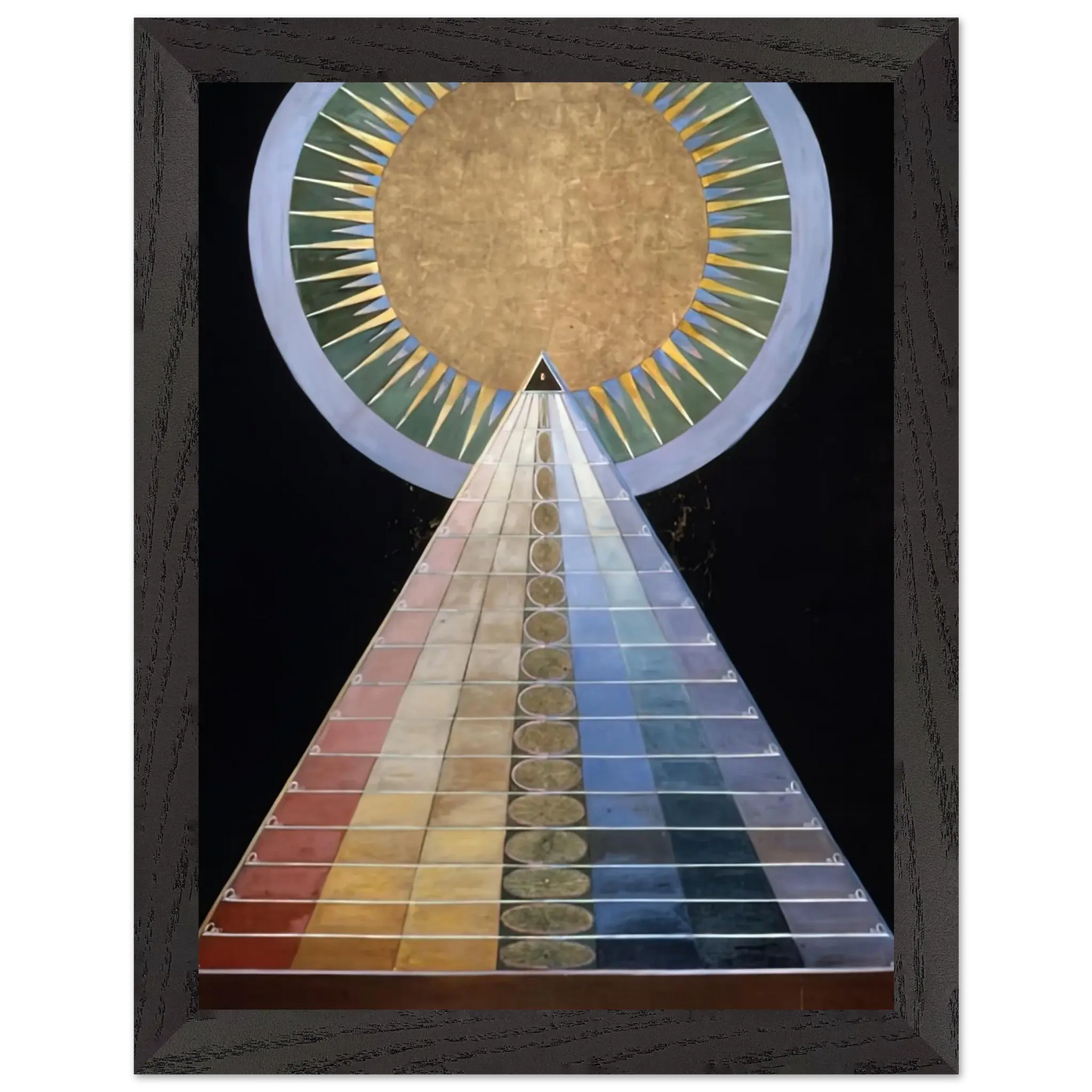 Hilma af Klint - ALTAR PAINTING 1915 Wall art - 30x40 cm / 12x16 Inches - Premium Wooden Framed Poster With Fine Art Paper - Black frame