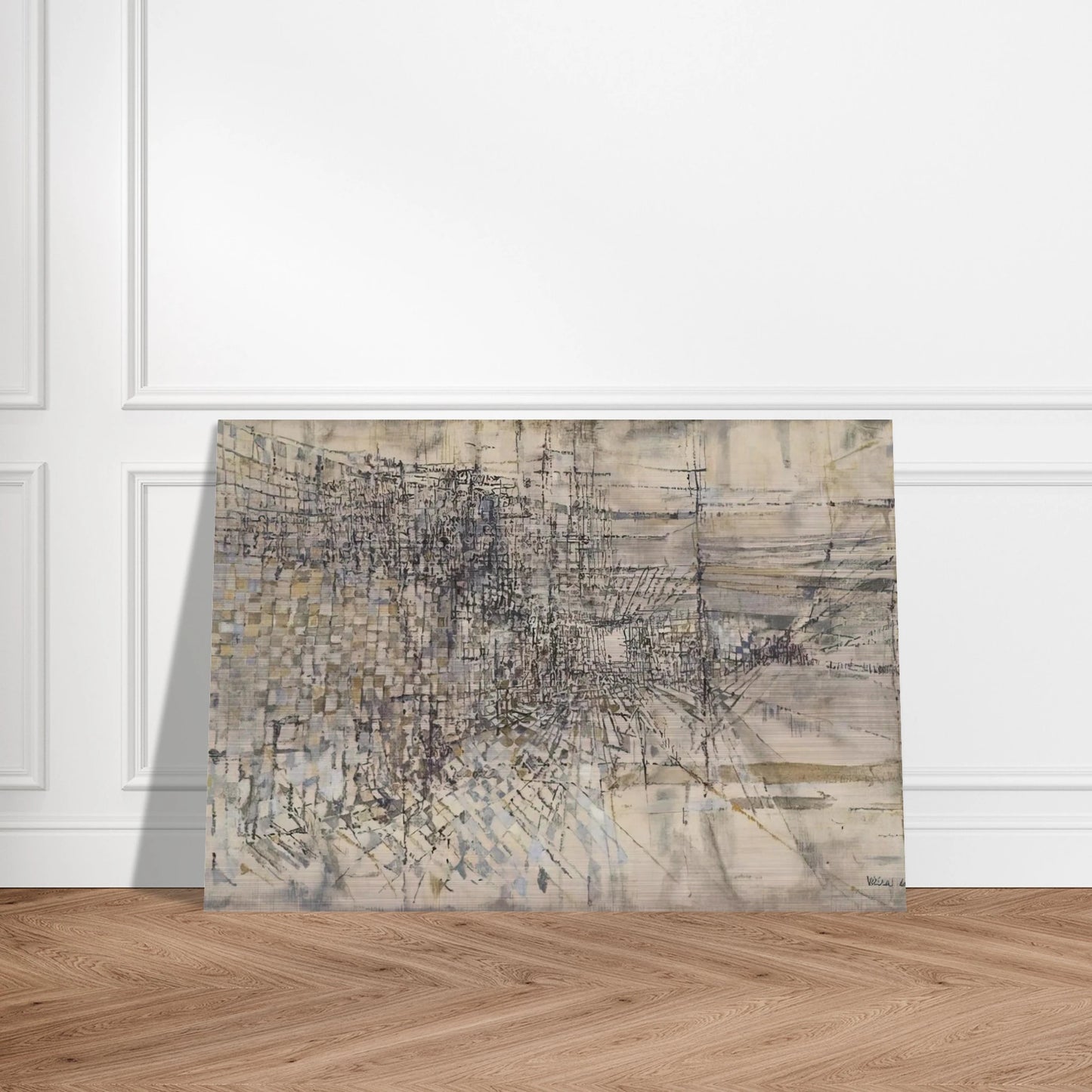 La Garde Des Anges - 1950 - Maria Helena Vieira da Silva Brushed Aluminum Print - 70x100 cm / 28x40 inches | Maria Helena Vieira da Silva Aluminum Print | Maria Helena Vieira da Silva Prints
