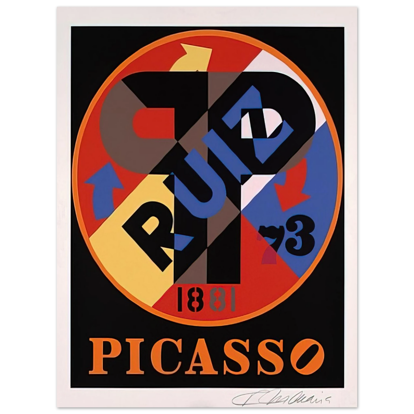 Robert Indiana - Picasso, The American Dream  75x100 cm / 30x40inches Fine Art Poster