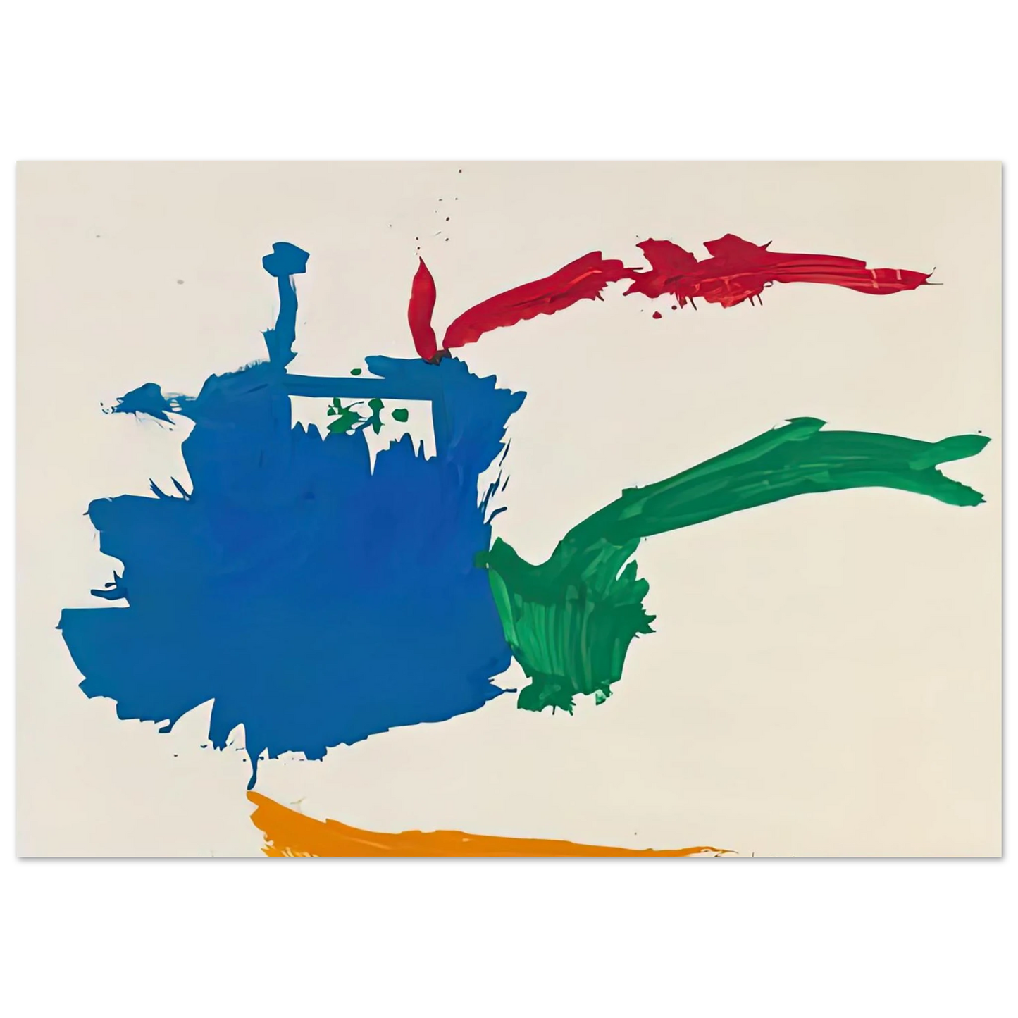 Helen Frankenthaler - Italian Beach, 1960- Wall Art - 60x80 cm / 24x32 inches - Premium Wooden Framed Poster With Fine Art Paper-canvas - Black frame