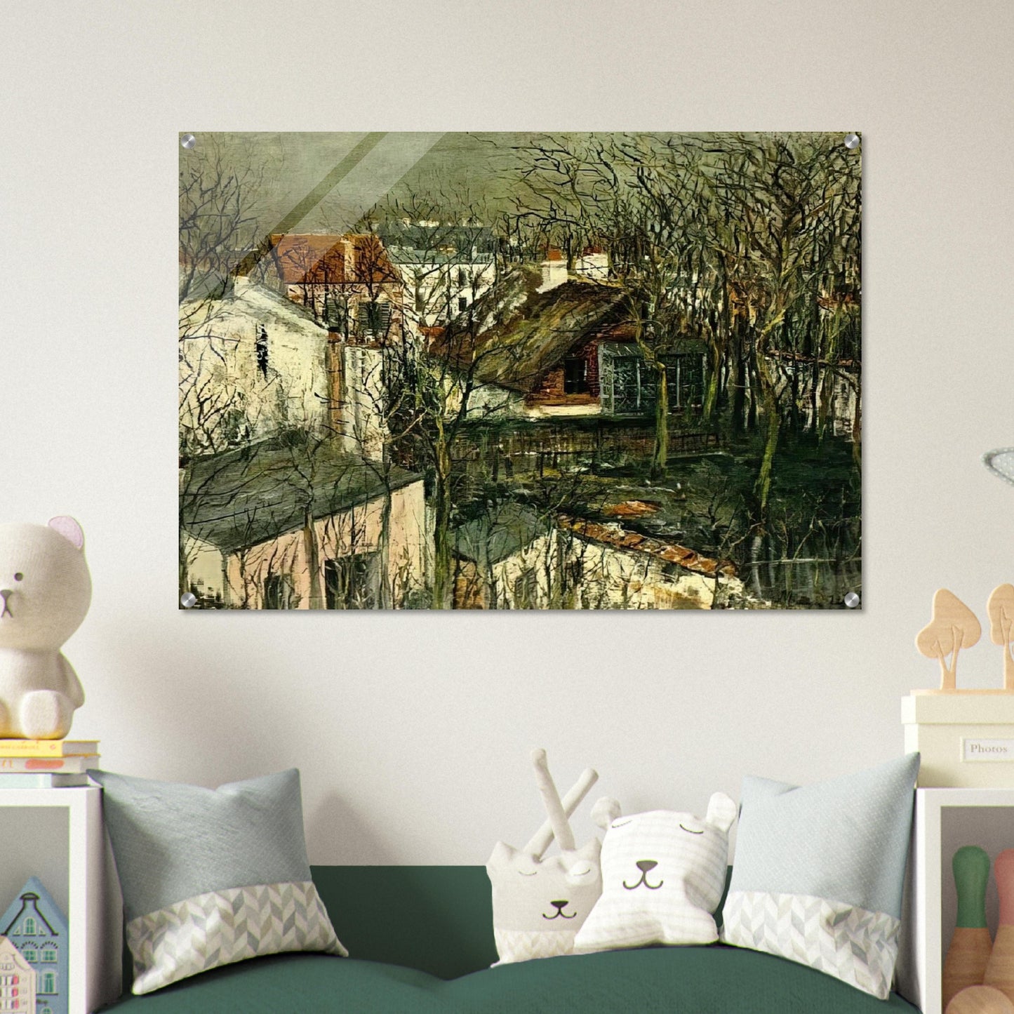 THE BERLIOZ HOUSE - Maurice Utrillo Acrylic Print - 70x100 cm / 28x40″ inches