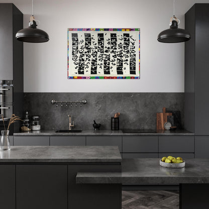 ALTERNANDO DA UNO A CENTO E VICEVERSA 1977 - Alighiero Boetti Acrylic Print - 70x100 cm / 28x40″ inches