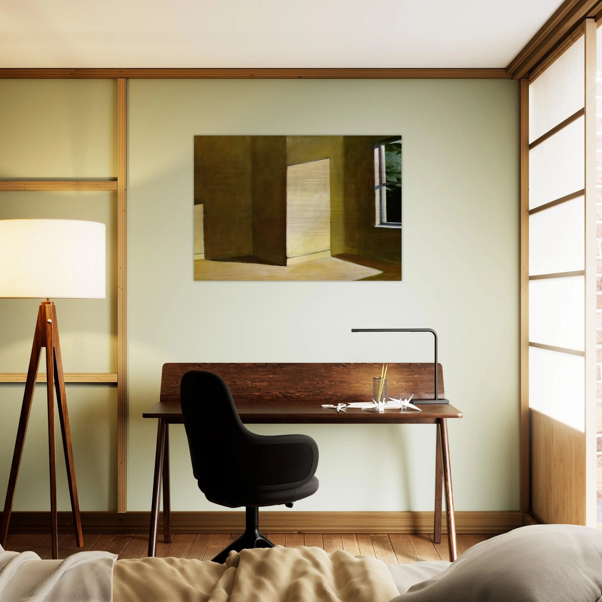 Sun in an Empty Room - Edward Hopper Brushed Aluminum Print - 70x100 cm / 28x40 inches | Edward Hopper Aluminum Print | Edward Hopper Prints