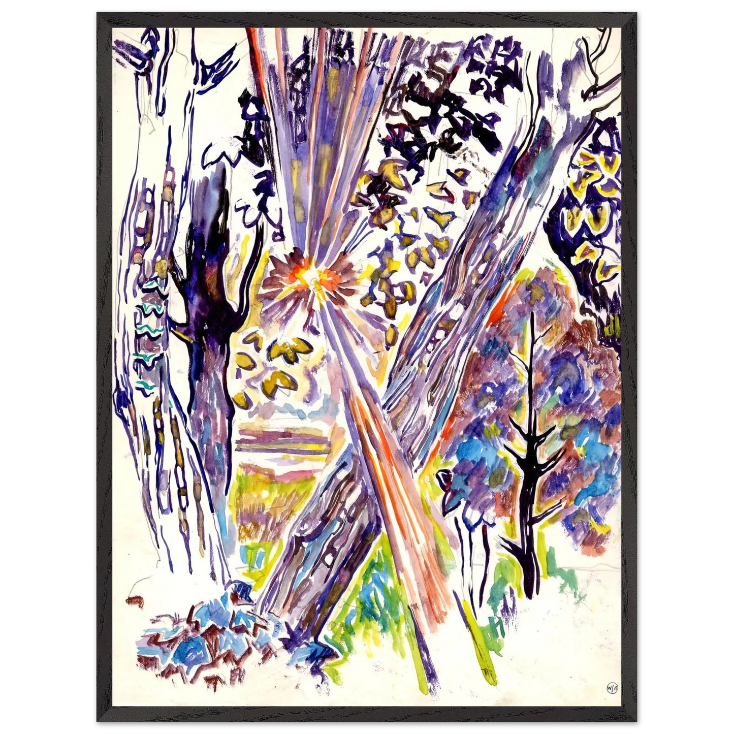 Walter Inglis Anderson - Walter Anderson Wall art - 20x25 cm / 8x10 inches - Premium Wooden Framed Poster With Fine Art Paper-canvas - White frame