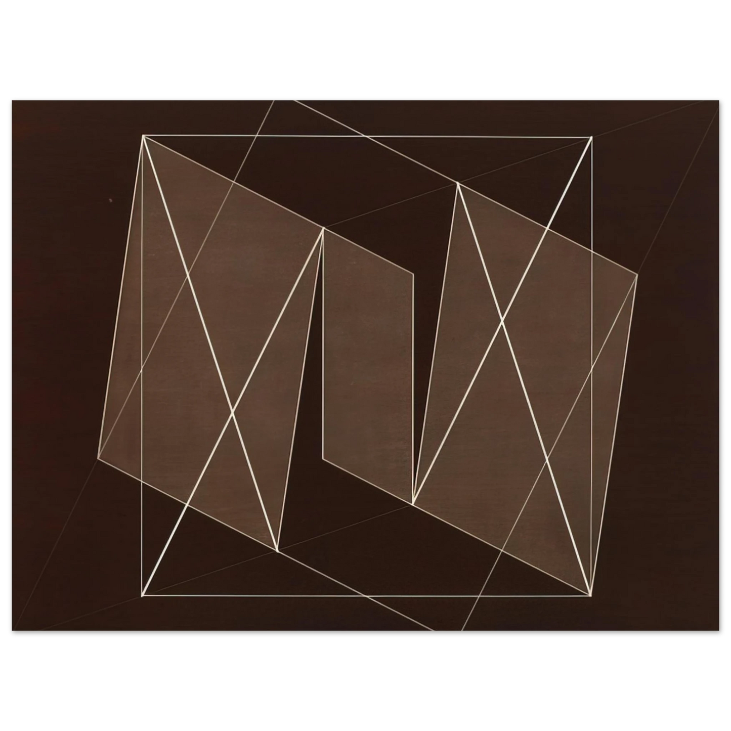 Josef Albers - TRANSFORMATION OF A SCHEME NO 19 1950  75x100 cm / 30x40inches Fine Art Poster