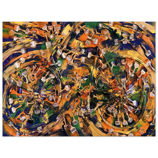 Arman - Wheels of Fortune - 1995  75x100 cm / 30x40inches Fine Art Poster