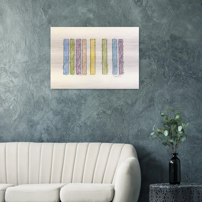 Untitled - 1978 - Gene Davis Brushed Aluminum Print - 70x100 cm / 28x40 inches | Gene Davis Aluminum Print | Gene Davis Prints