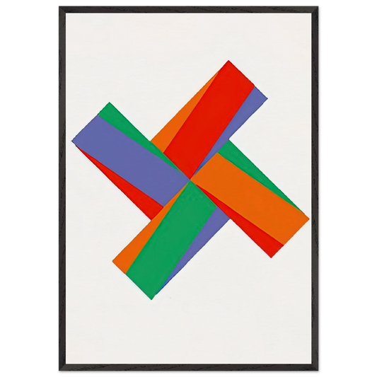 Aus Portfolio Kinderstern - 1989 - Max Bill 70x100 cm / 28x40 inches Framed Art Print – Black Wooden Frame