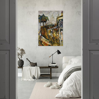 PARISIAN SUBURB - Chaim Soutine Brushed Aluminum Print - 70x100 cm / 28x40 inches | Chaim Soutine Aluminum Print | Chaim Soutine Prints