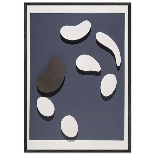 Untitled N8 - Jean Arp 70x100 cm / 28x40 inches Framed Art Print – Black Wooden Frame