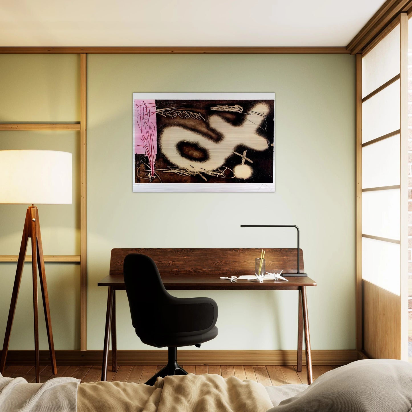 EL P NDULO INM VIL I 1982 - Antoni Tapies Brushed Aluminum Print - 70x100 cm / 28x40 inches | Antoni Tapies Aluminum Print | Antoni Tapies Prints
